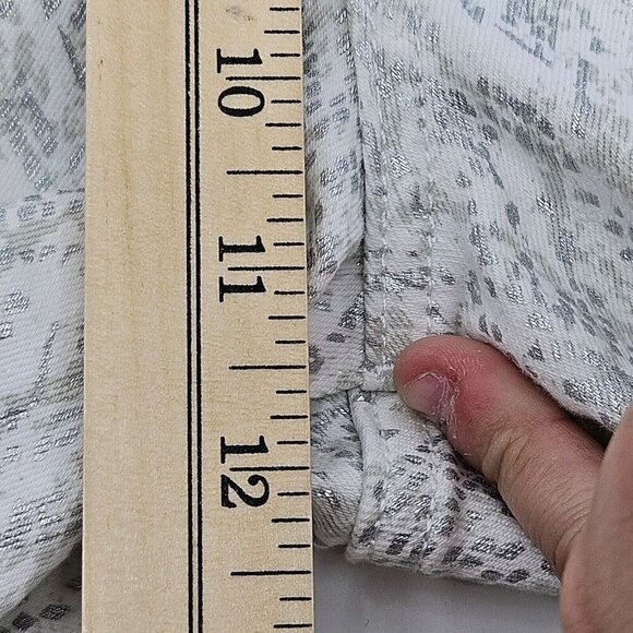 Express Snakeskin Metallic Super High Rise Straight Crop Jean Women's Size 4 NEW - Picture 8 of 9